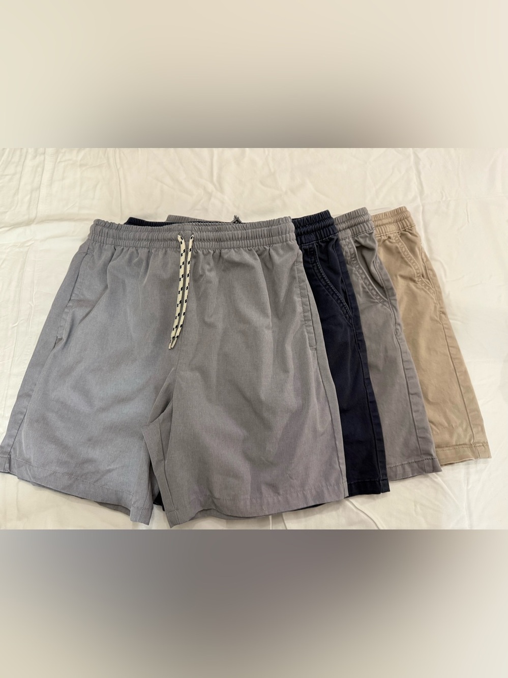 Class Club Kids Shorts — Gray, Navy, Khaki, Tan
